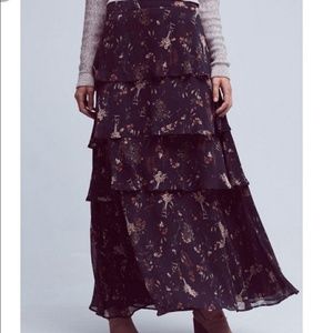 Maeve tiered maxi skirt size xs